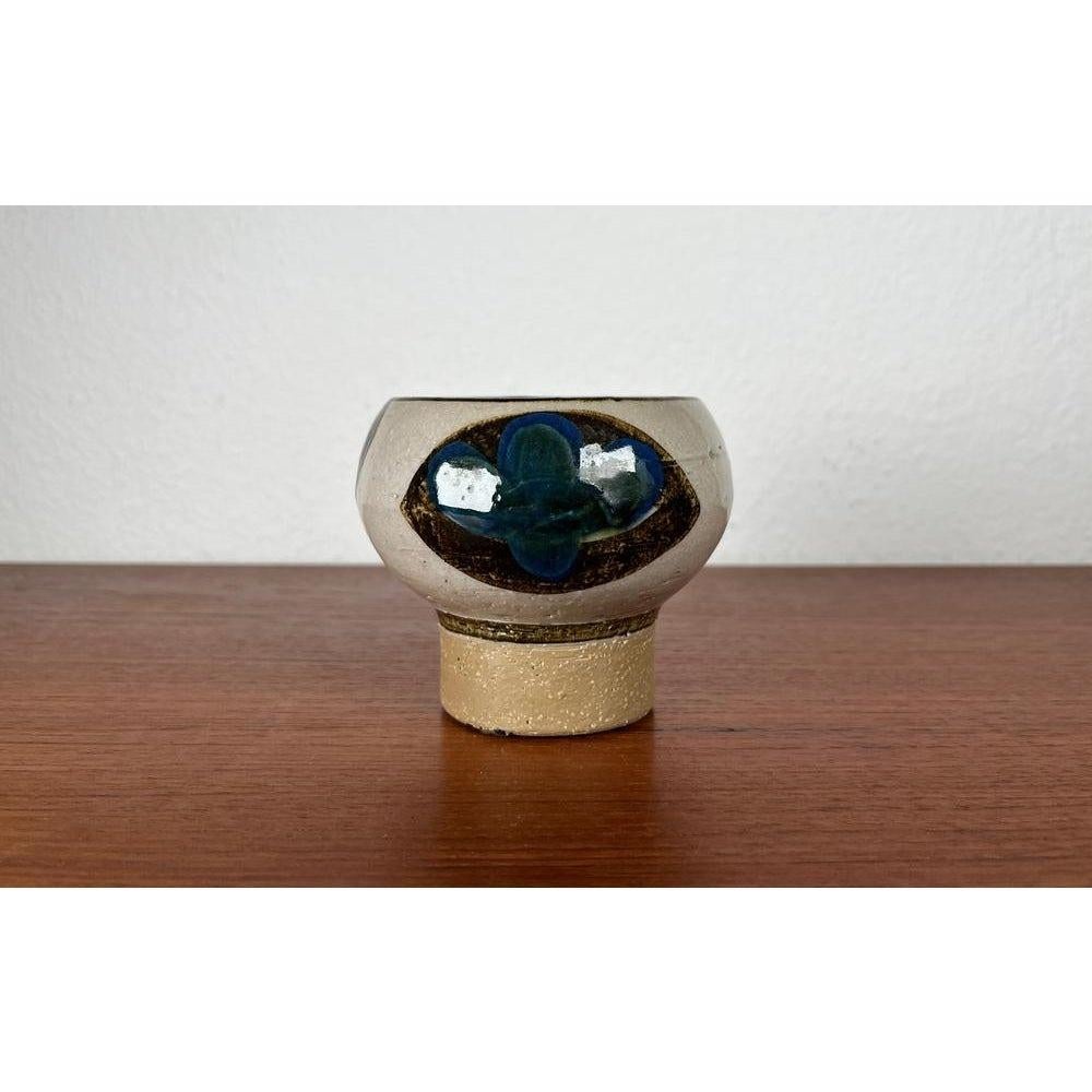 20th Century Mid-Century Danish Studio Pottery Candleholder in Stoneware from Søholm, 1960s For Sale
