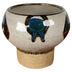 Dänischer Studio Pottery-Kerzenhalter aus Steingut aus der Jahrhundertmitte von Søholm, 1960er Jahre