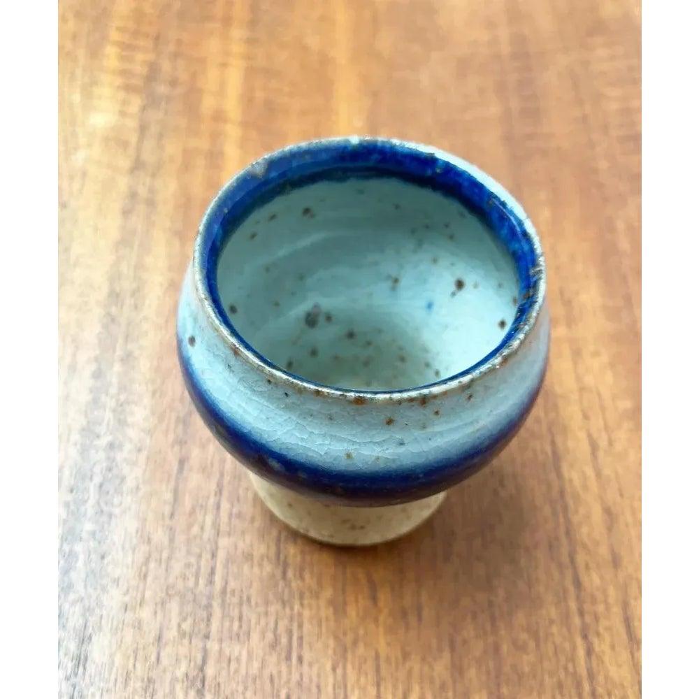 Danese Vaso a tazza in Studio Pottery danese di metà secolo di Helle Allpass, Danimarca, anni '60 in vendita