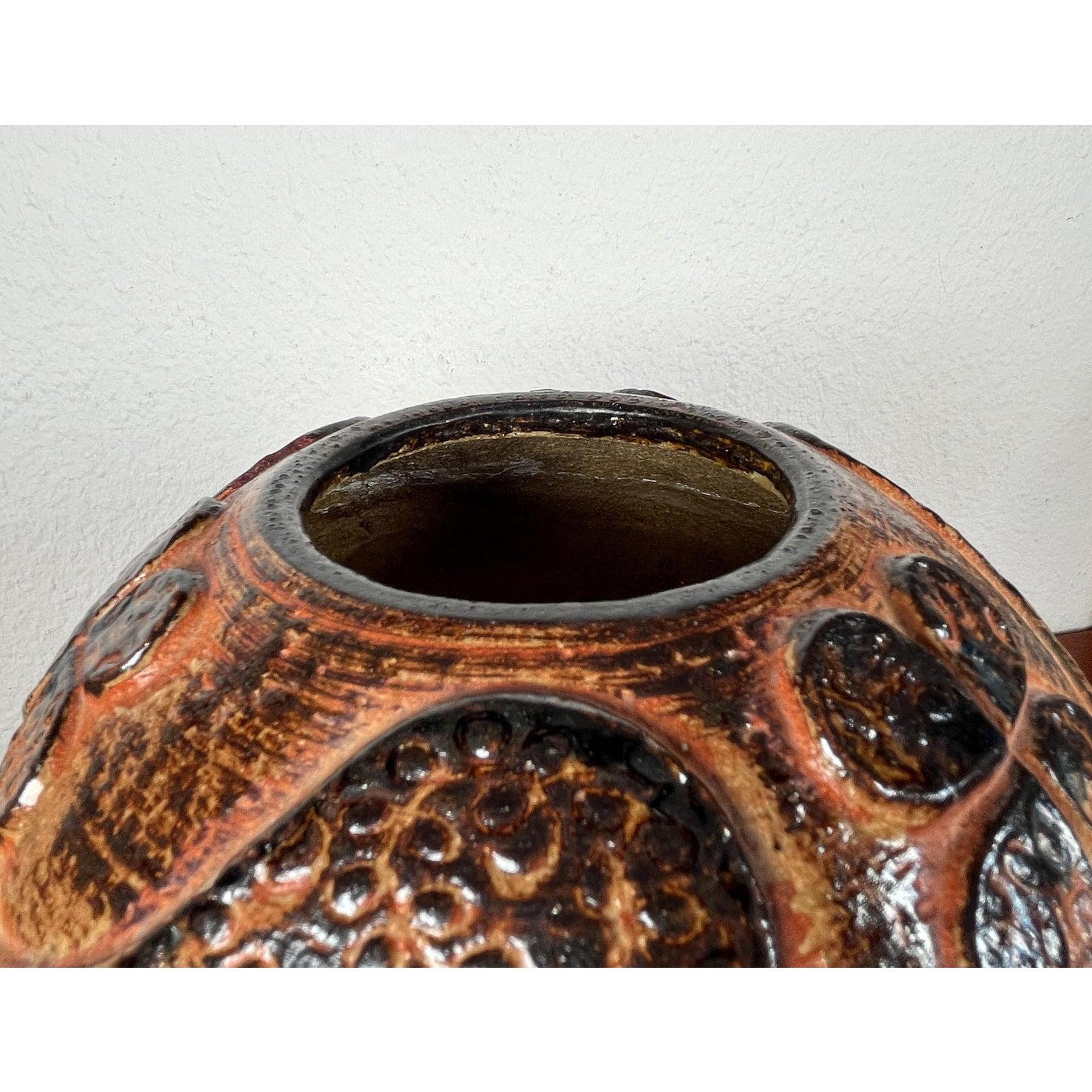 Dänische Studio Pottery Pilzvase aus Steinzeug aus der Jahrhundertmitte von Søholm, 1960er Jahre im Angebot 6