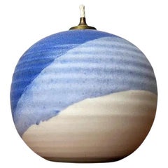 Mid-Century Danish Studio Pottery Oil Lamp by Karsten Nielsen, 1960s