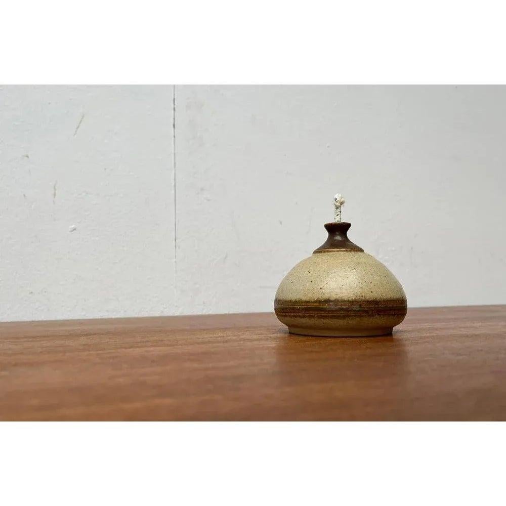 Lampada a olio in Studio Pottery danese di metà secolo di Bjergard, anni '60 in vendita 5