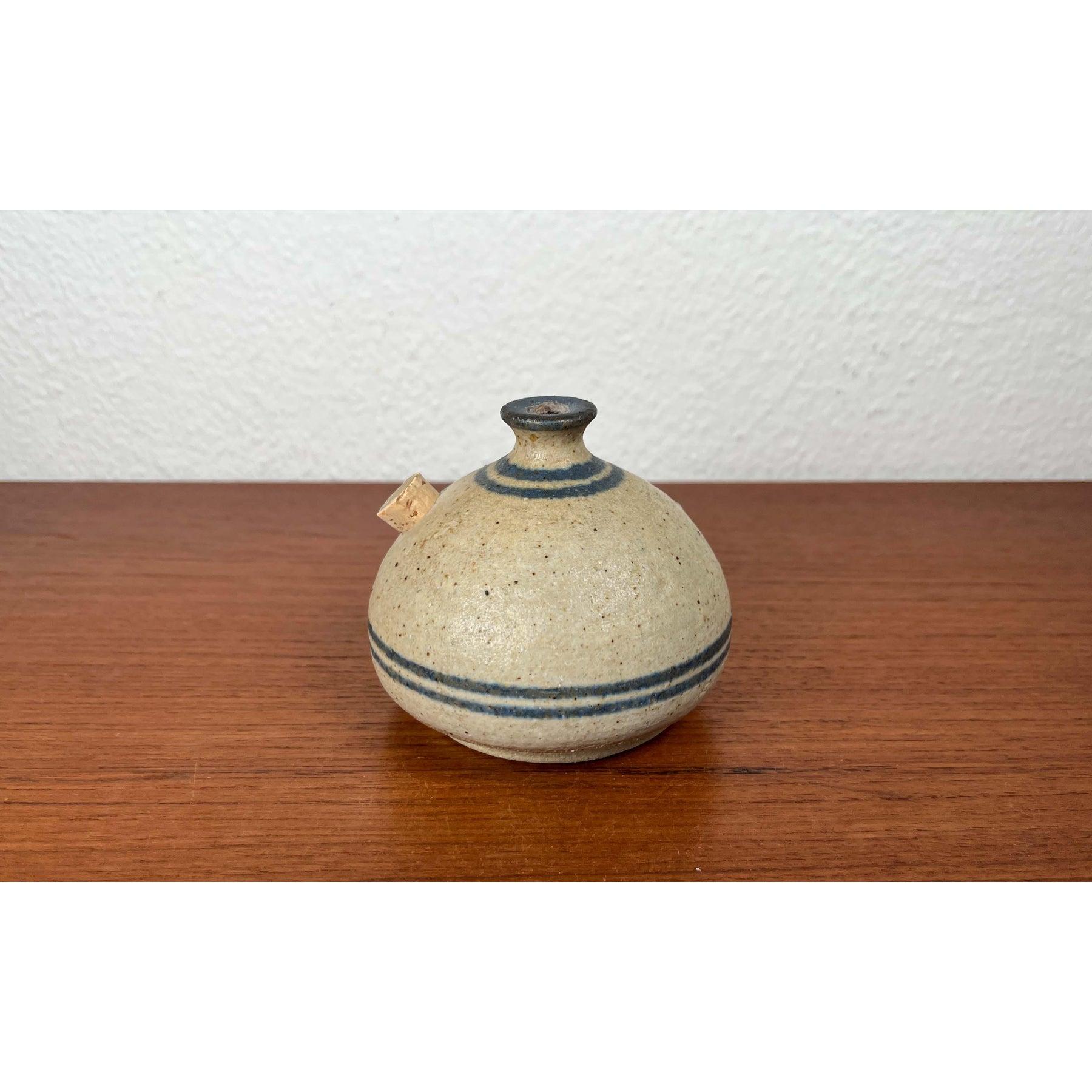 Lámpara de aceite danesa de mediados de siglo de Studio Pottery de Bjergard Keramik, años 60 siglo XX en venta