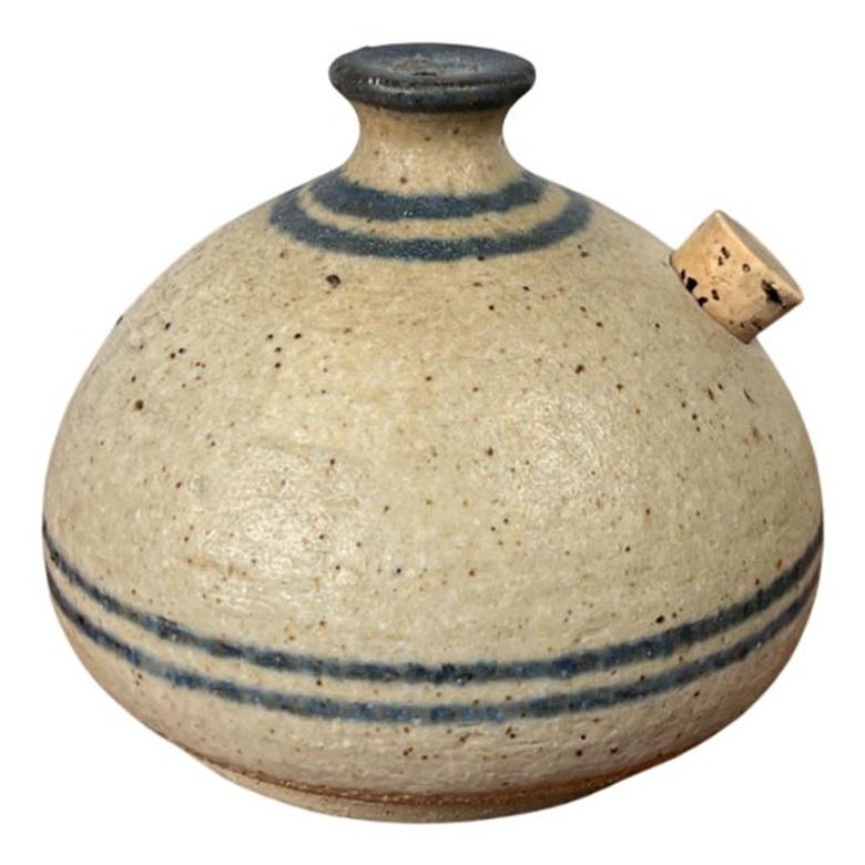 Lámpara de aceite danesa de mediados de siglo de Studio Pottery de Bjergard Keramik, años 60