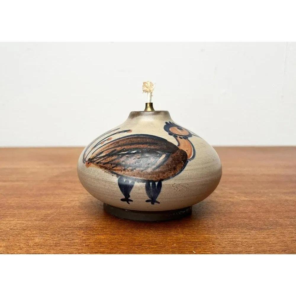 Mid-Century Danish Studio Pottery Oil Lamp from Willer Keramik, 1960s For Sale 5