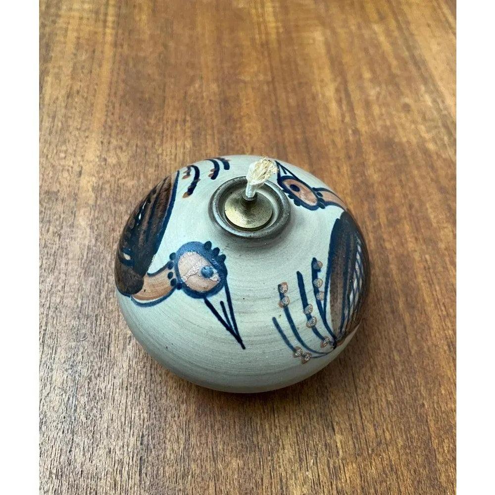 Mid-Century Modern Mid-Century Danish Studio Pottery Oil Lamp from Willer Keramik, 1960s For Sale