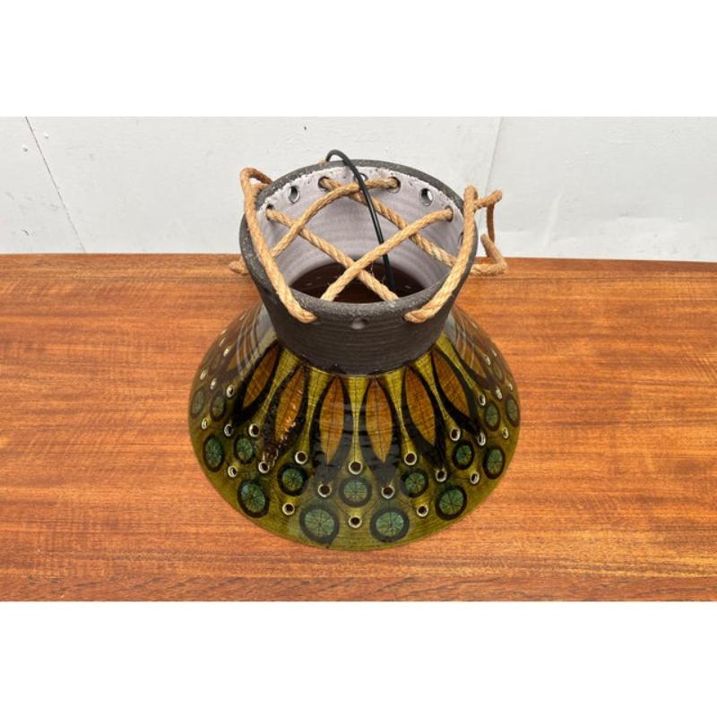Lampe suspendue en Studio Pottery danoise du milieu du siècle par Lehmann Keramik, années 1960 Bon état - En vente à Hamburg, DE