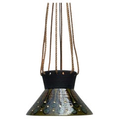 Lampe suspendue en Studio Pottery danoise du milieu du siècle par Lehmann Keramik, années 1960