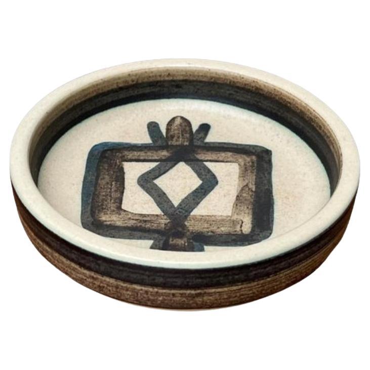 Bol en grès de la poterie danoise Studio Pottery du milieu du siècle d'Okela, années 1960