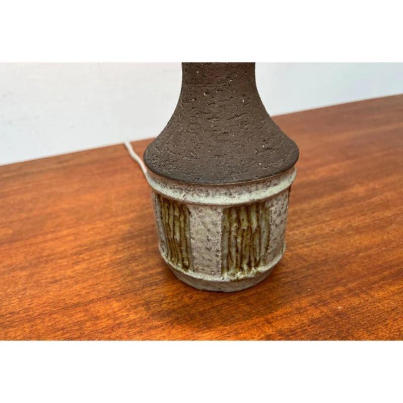 Lámpara de sobremesa danesa de mediados de siglo Studio Pottery de Borge Christoffersen, años 60 en Bueno estado para la venta en Hamburg, DE