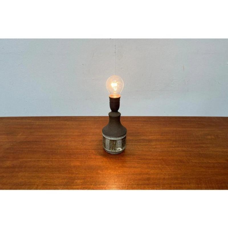 Lámpara de sobremesa danesa de mediados de siglo Studio Pottery de Borge Christoffersen, años 60 siglo XX en venta