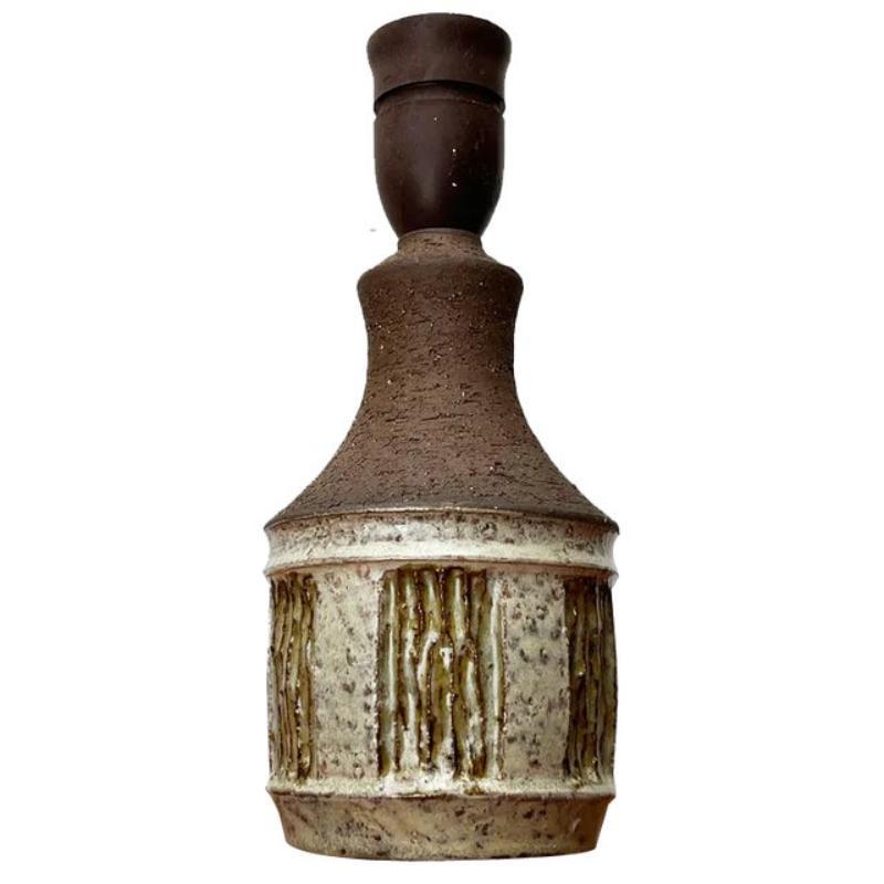 Mid-Century Danish Studio Pottery Table Lamp by Borge Christoffersen, 1960s