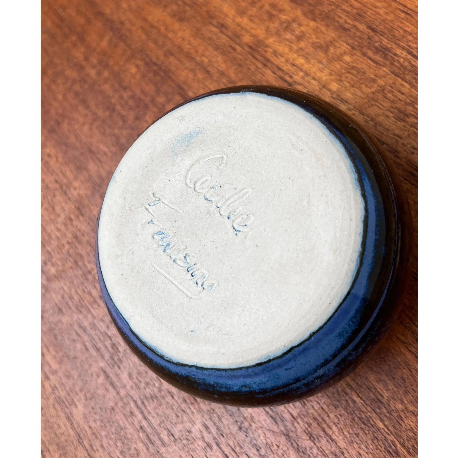 Vaso di Studio Pottery danese del 1960 di Cecilie Frausing, metà secolo. in vendita 5