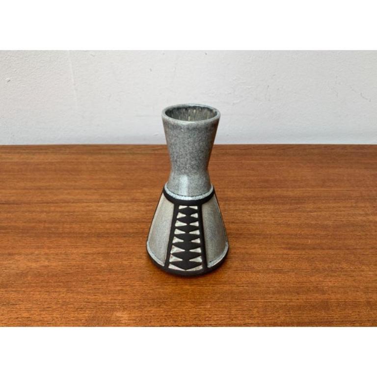 Mid-Century moderno Vaso di Studio Pottery danese di metà secolo di Frank Keramik, anni '60 in vendita