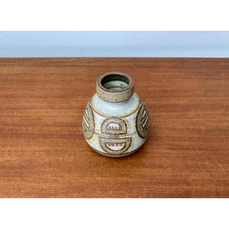 Mid-Century moderno Vaso di Studio Pottery danese di metà secolo di Søholm, anni '60 in vendita