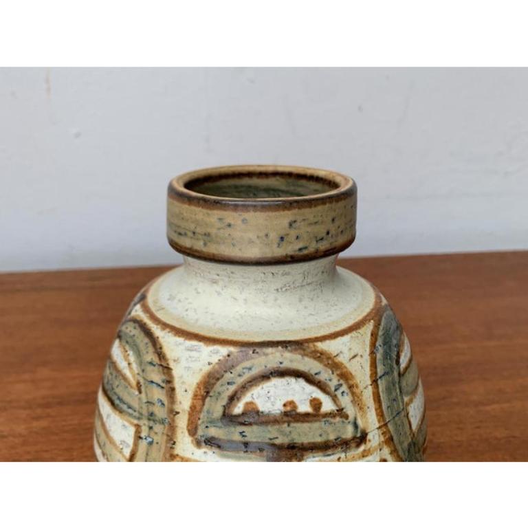 Mid-Century moderno Vaso di Studio Pottery danese di metà secolo di Søholm, anni '60 in vendita