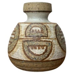 Dänische Studio Pottery Vase aus der Jahrhundertmitte von Søholm, 1960er Jahre