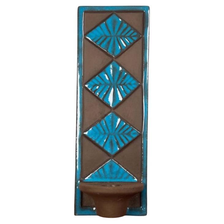 Portavelas de pared de Studio Pottery danés de mediados de siglo de Knabstrup, años 60 en venta