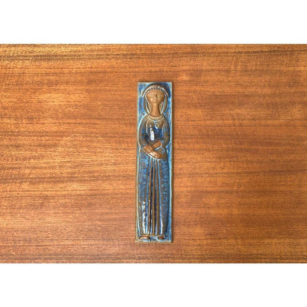 Dänische Studio Pottery Wandtafel aus der Jahrhundertmitte von Marianne Stark, 1960er Jahre im Angebot 4