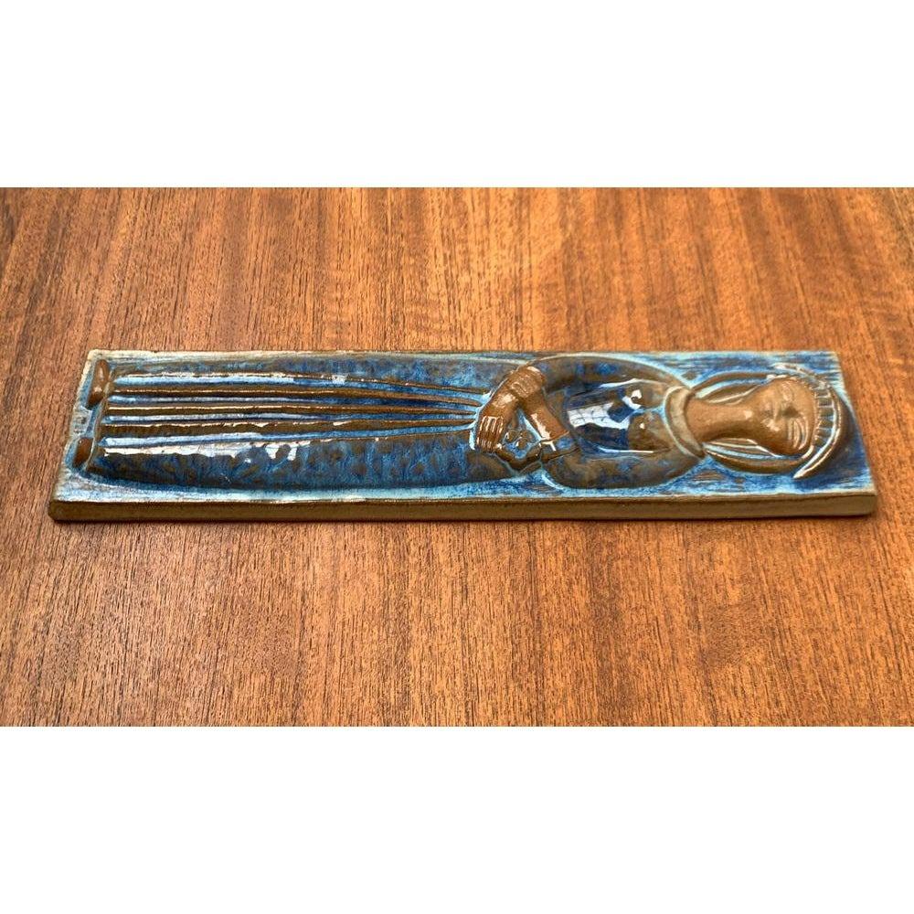 Dänische Studio Pottery Wandtafel aus der Jahrhundertmitte von Marianne Stark, 1960er Jahre im Angebot 6