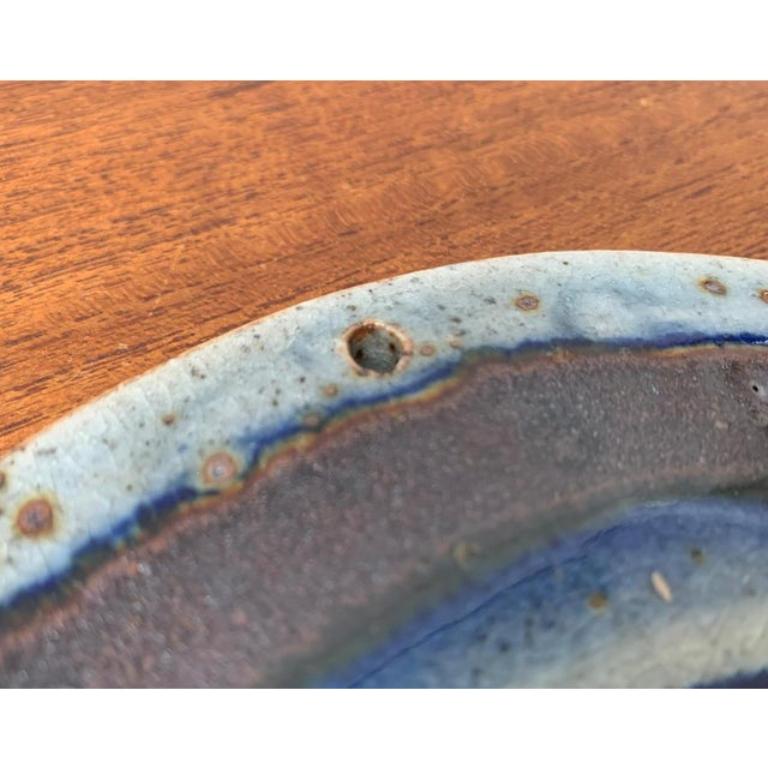 Mid-Century Danish Studio Pottery Wall Plaque Plate by Helle Allpass, 1960s For Sale 4