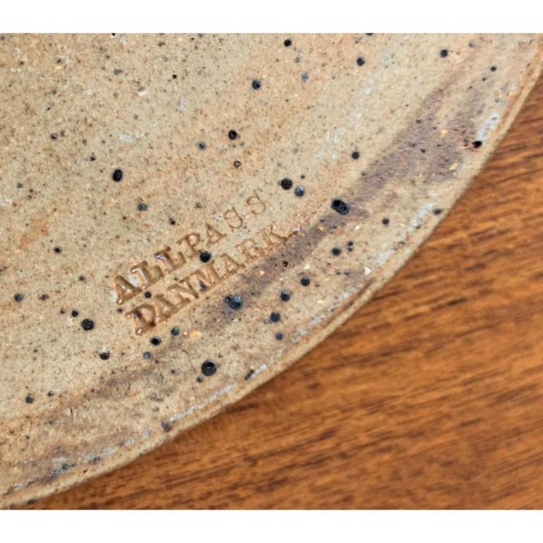 Mid-Century Danish Studio Pottery Wall Plaque Plate by Helle Allpass, 1960s For Sale 6