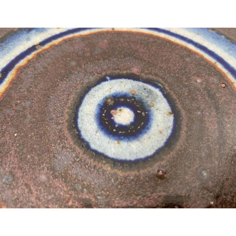 20th Century Mid-Century Danish Studio Pottery Wall Plaque Plate by Helle Allpass, 1960s For Sale
