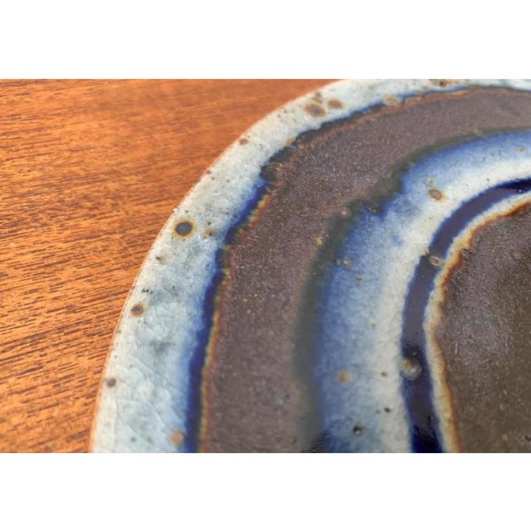 Ceramic Mid-Century Danish Studio Pottery Wall Plaque Plate by Helle Allpass, 1960s For Sale