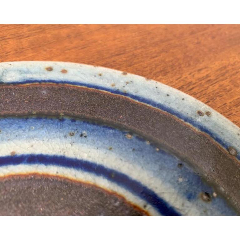 Mid-Century Danish Studio Pottery Wall Plaque Plate by Helle Allpass, 1960s For Sale 1