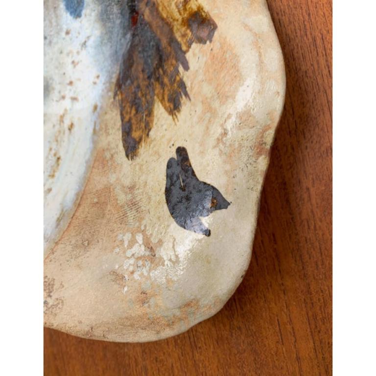 Dänischer Wandteller aus Studio Pottery aus der Jahrhundertmitte von Bent Stubbe Teglbjaerg, 1960er Jahre im Angebot 2