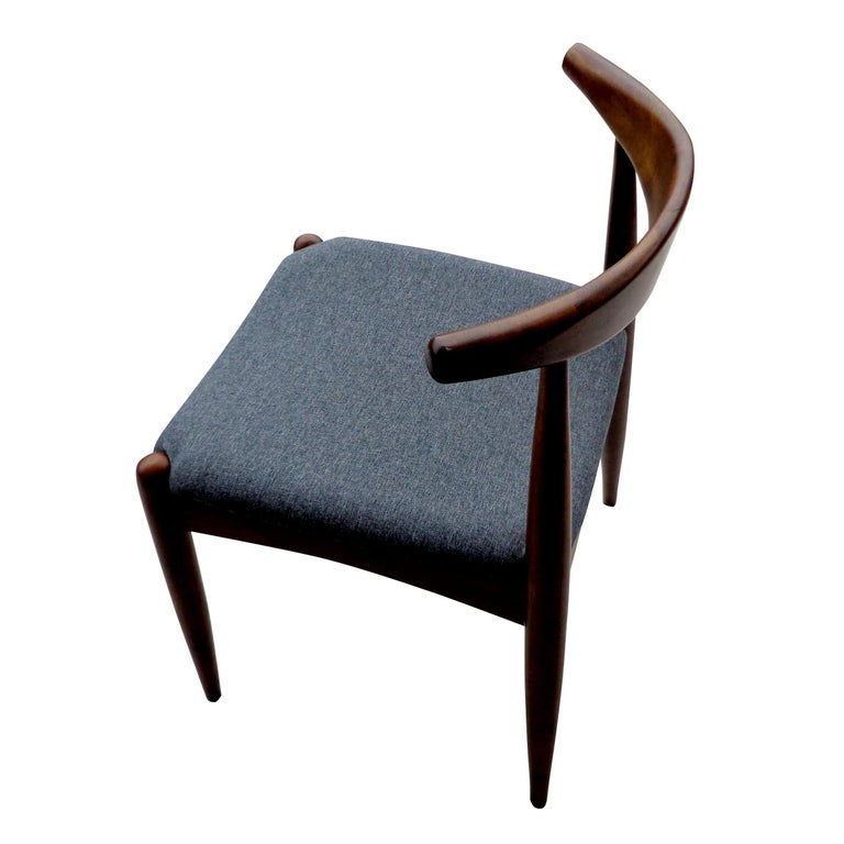 Walnut Mid-Century Danish Style Chair For Sale