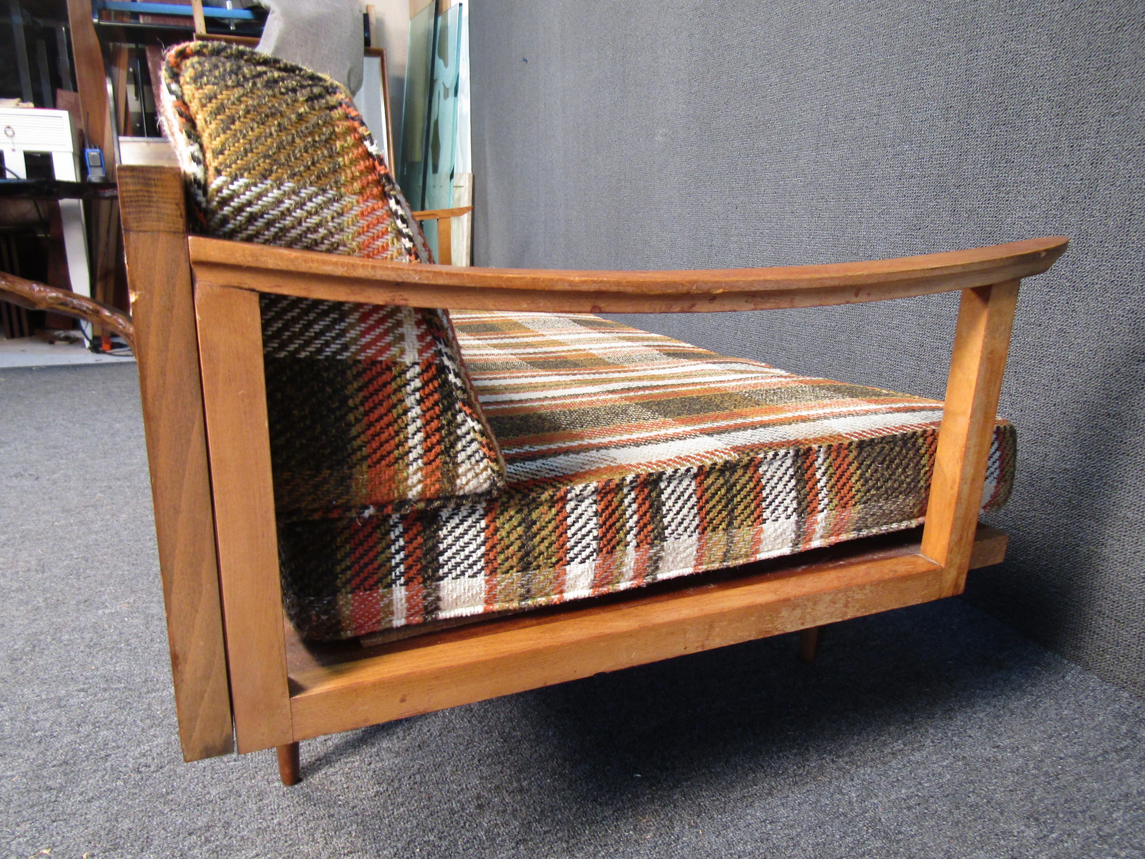 Wood Mid-Century Danish Style Couch For Sale