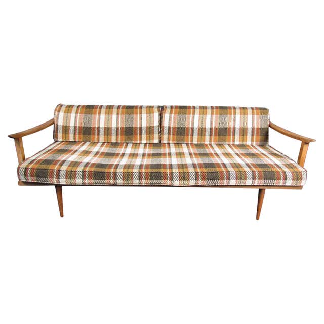 Danish Modern Leather Couch at 1stDibs