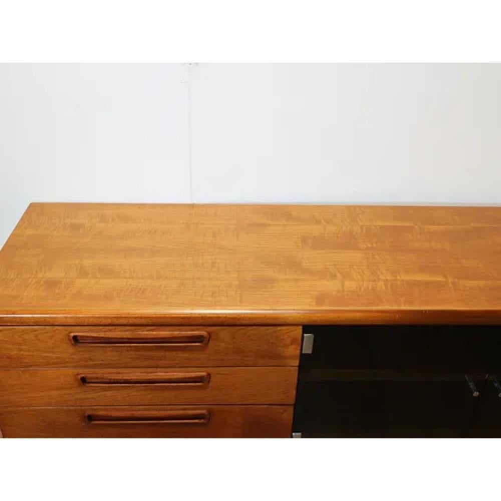 English Mid Century Danish Style Teak British Credenza Sideboard by Meredew For Sale