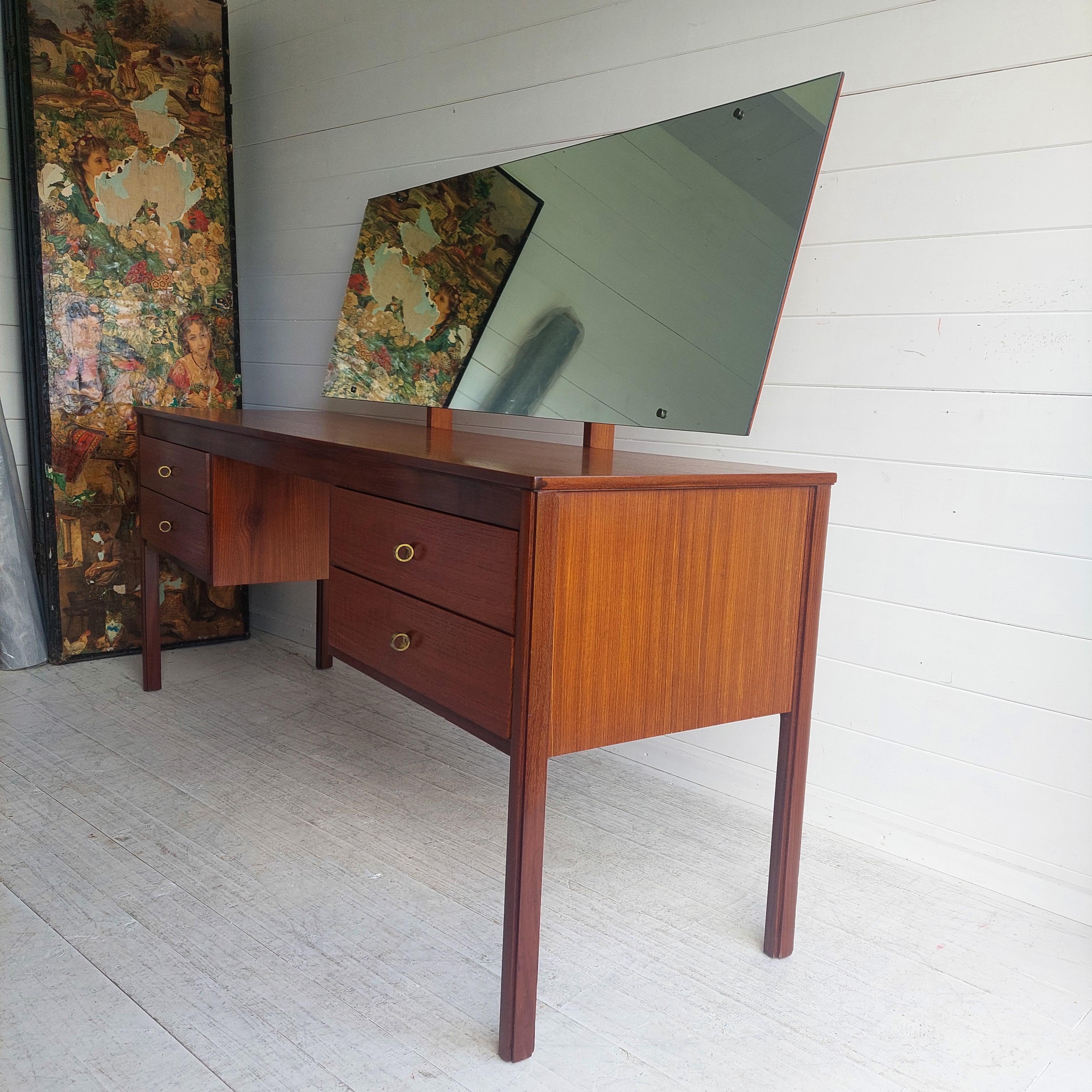 Mid Century  Danish style Teak Dressing table Desk Heals Of London, 60s For Sale 3