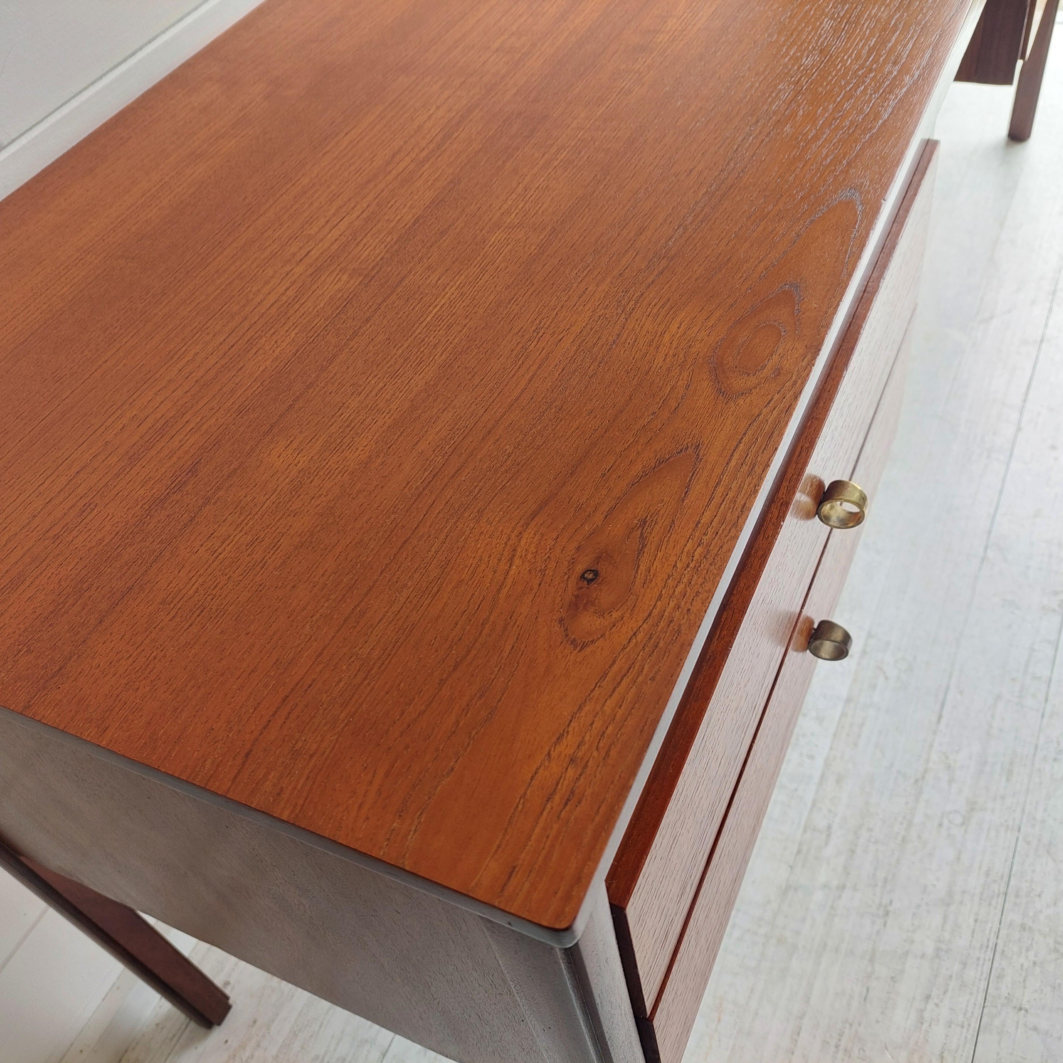 Mid Century  Danish style Teak Dressing table Desk Heals Of London, 60s For Sale 4