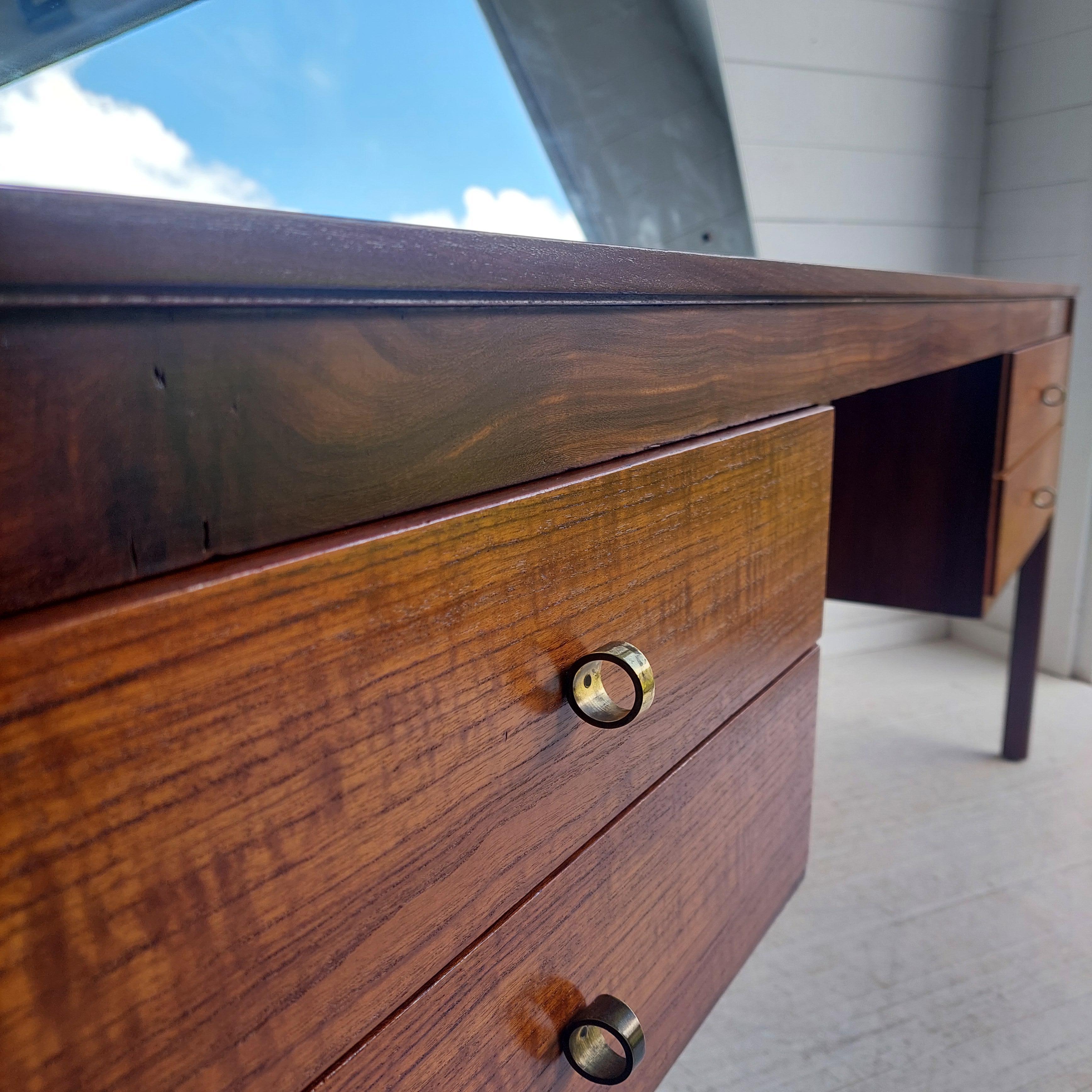 Mid Century  Danish style Teak Dressing table Desk Heals Of London, 60s 13