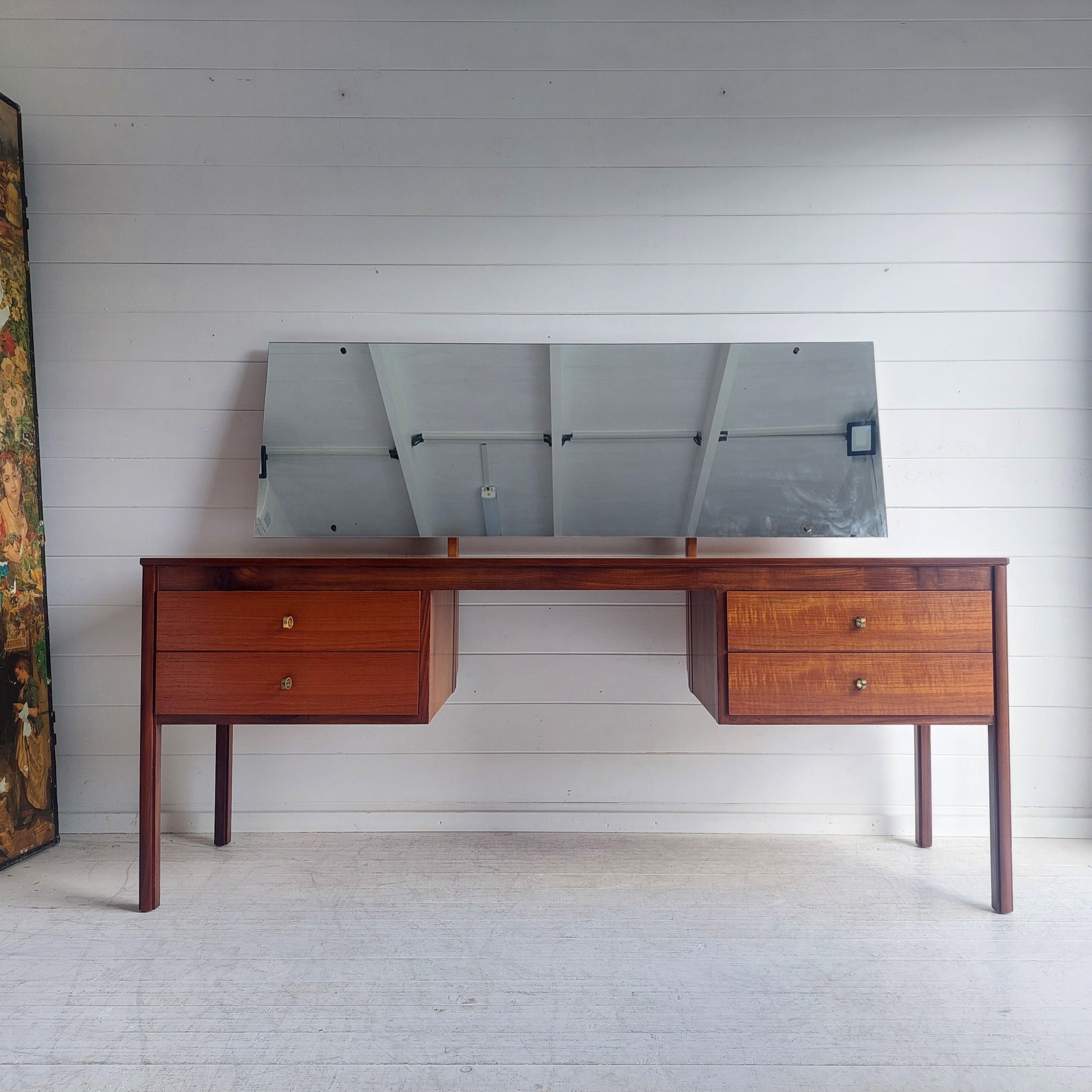 Mid-Century Modern Mid Century  Danish style Teak Dressing table Desk Heals Of London, 60s For Sale