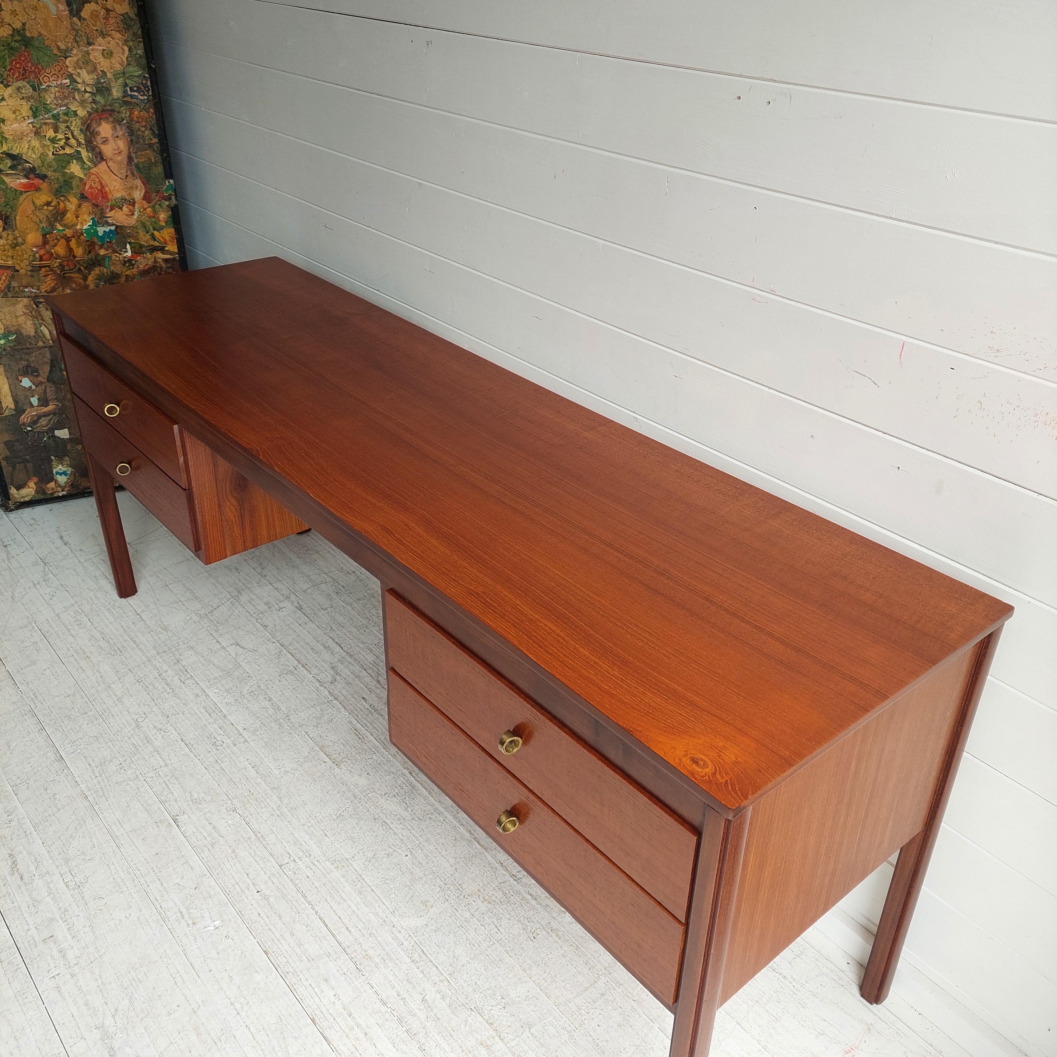 20th Century Mid Century  Danish style Teak Dressing table Desk Heals Of London, 60s For Sale