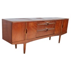 Mid Century English Walnut Credenza 1960s