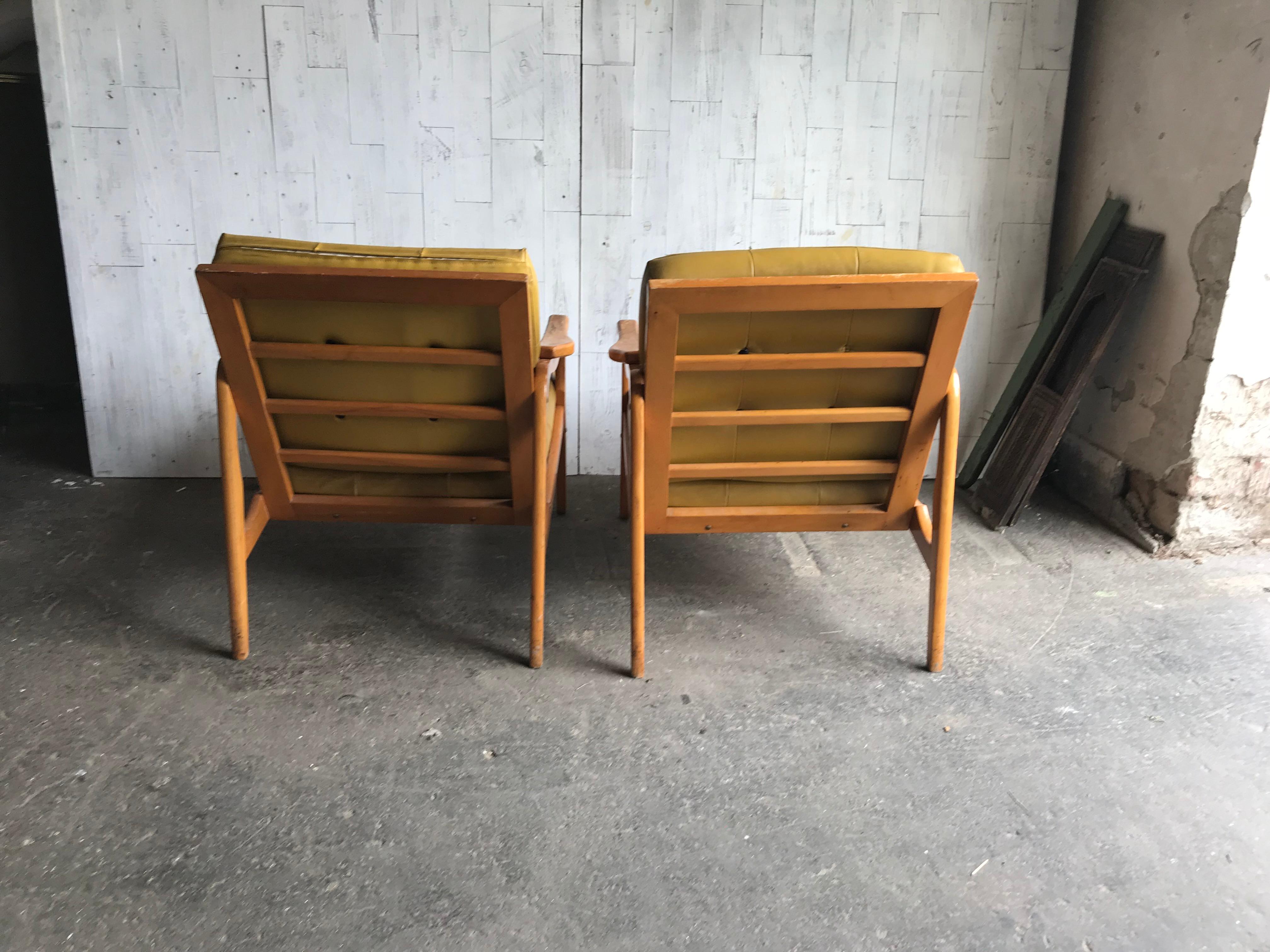 Midcentury Danish Style Wooden Lounge Armchairs, 1960s In Good Condition For Sale In Lábatlan, HU