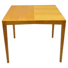 Mid Century Danish Swedish Modern Maple Wood Hidden Leaf Extension Dining Table