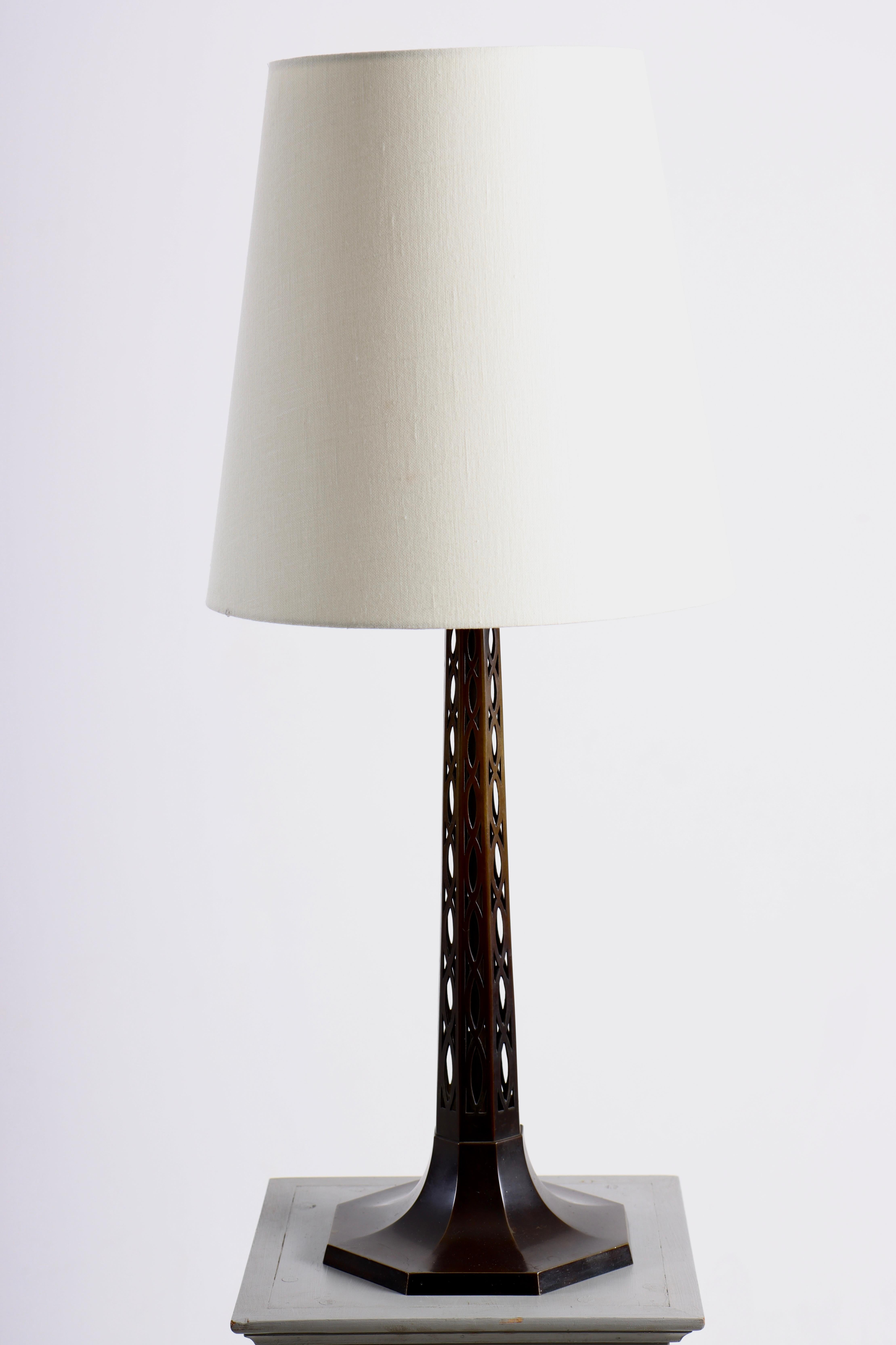 Mid-Century Danish Table Lamp in Brass, 1950s In Good Condition For Sale In Lejre, DK
