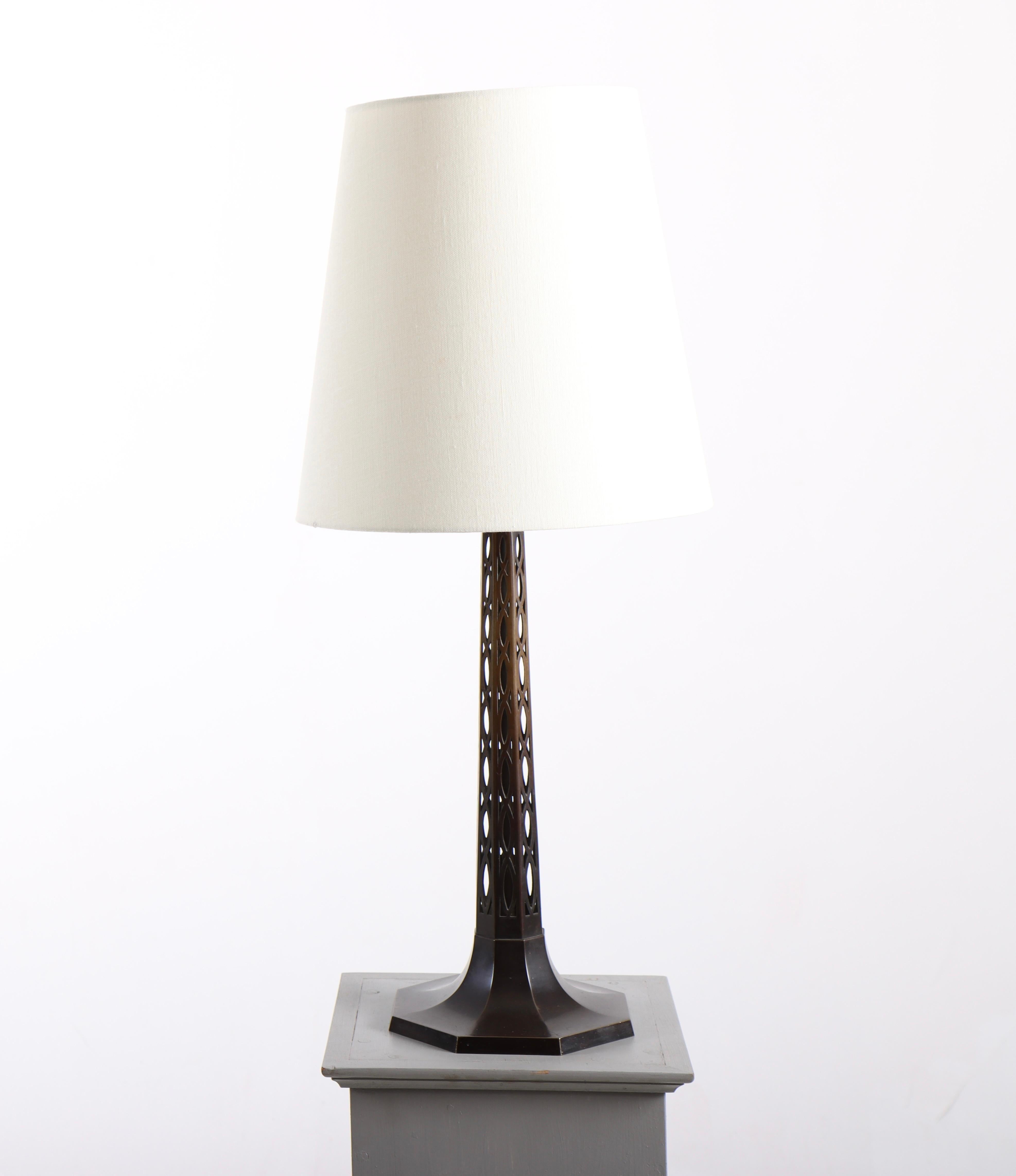 Mid-Century Danish Table Lamp in Brass, 1950s For Sale 4