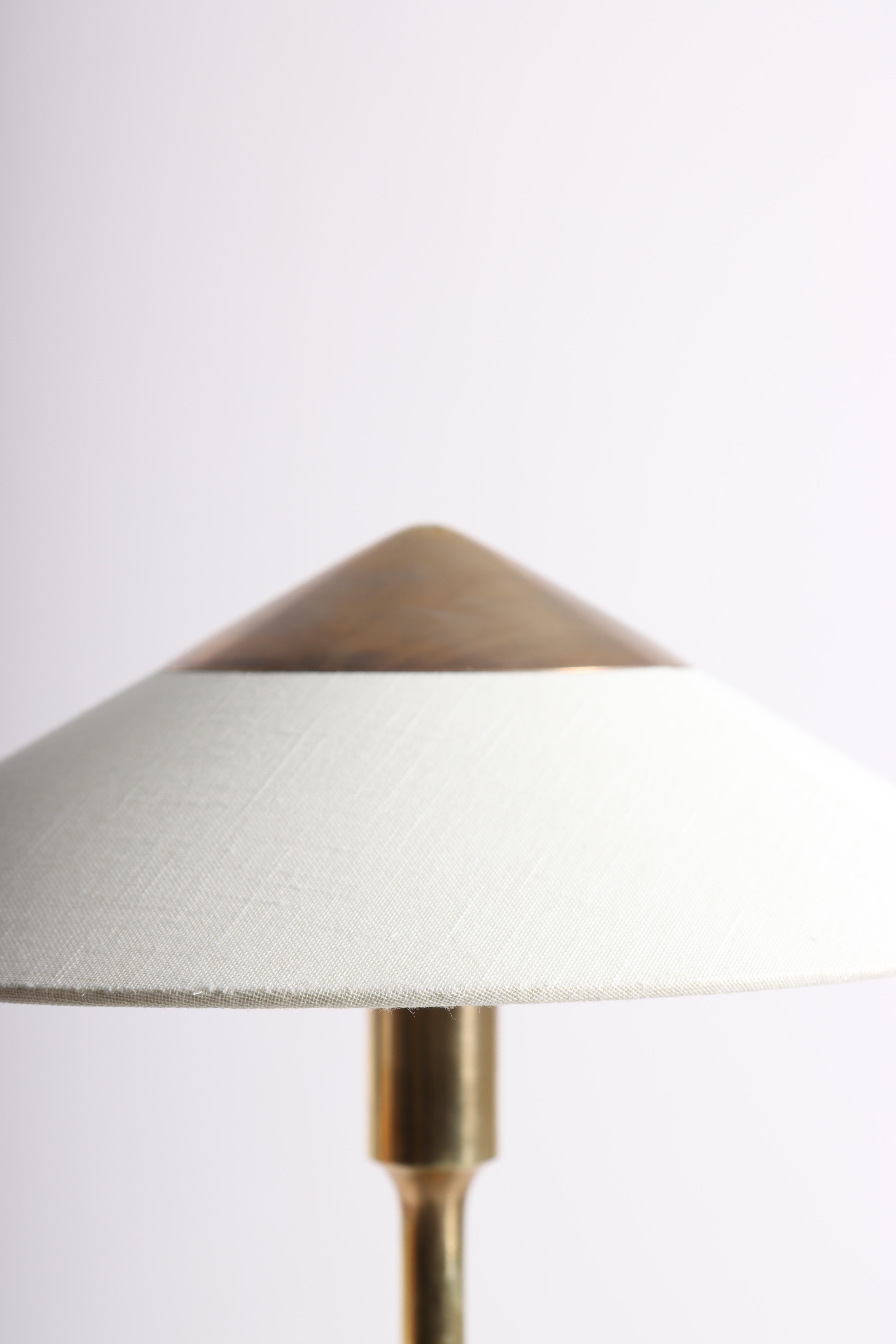 Mid-Century Danish Table Lamp in Brass, 1950s For Sale 3