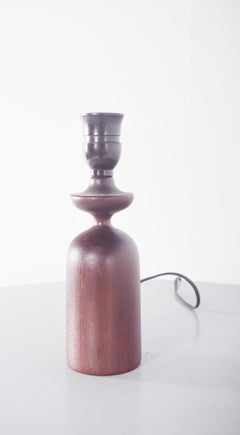 Mid-Century Danish Table Lamp in Teak Wood