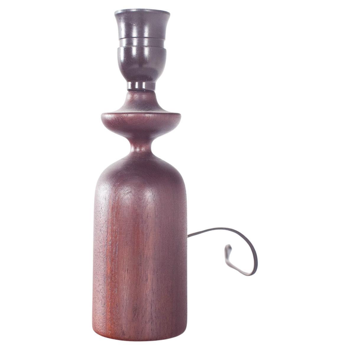 Mid-Century Danish Table Lamp in Teak Wood