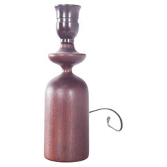 Mid-Century Danish Table Lamp in Teak Wood