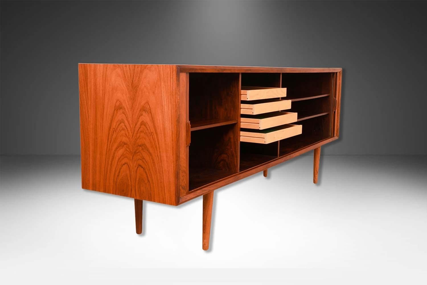 Mid-Century Danish Tambour Door Credenza Faarup Mobelfabrik Svend Larsen For Sale 5