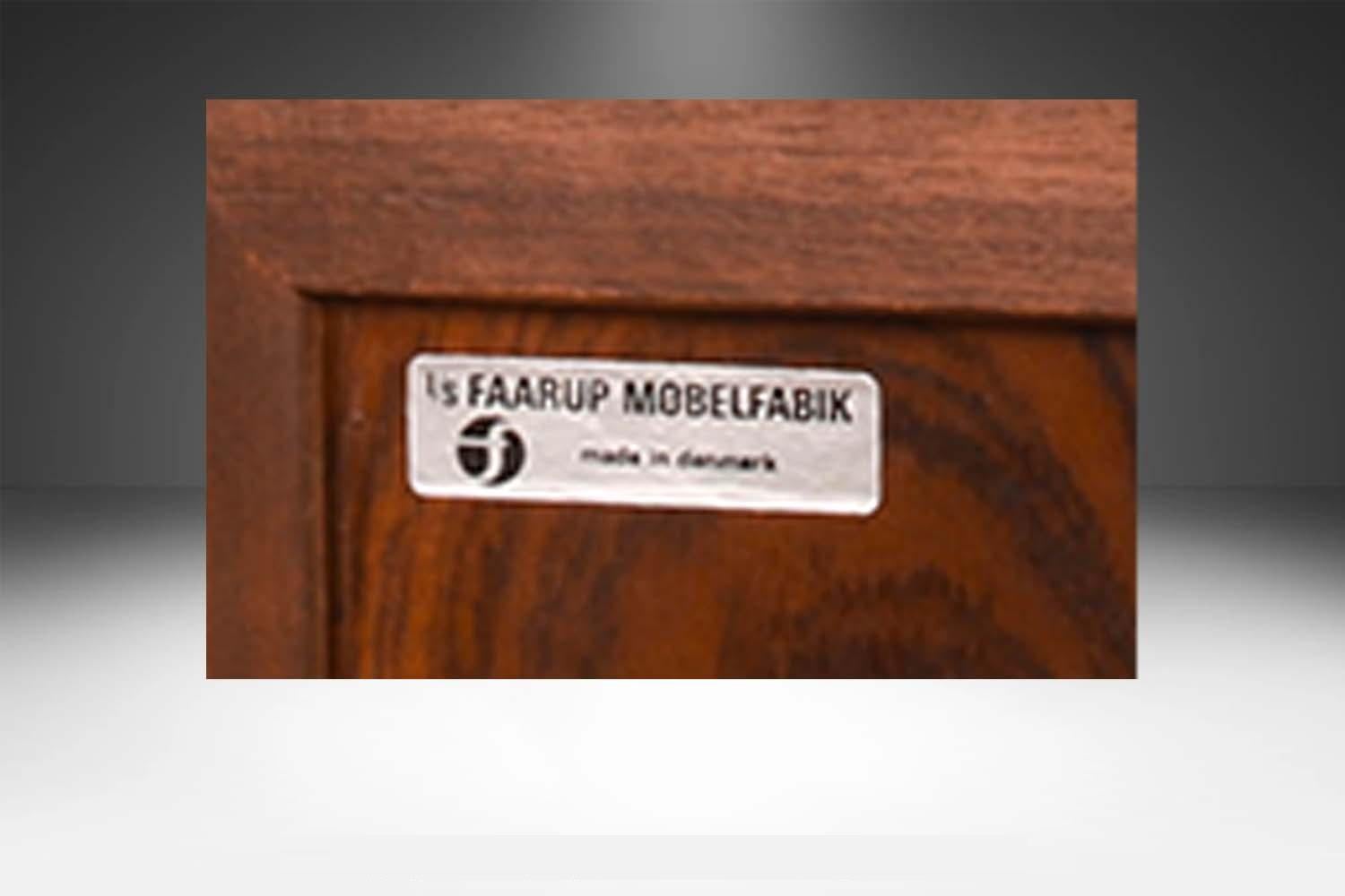 Mid-Century Danish Tambour Door Credenza Faarup Mobelfabrik Svend Larsen For Sale 7